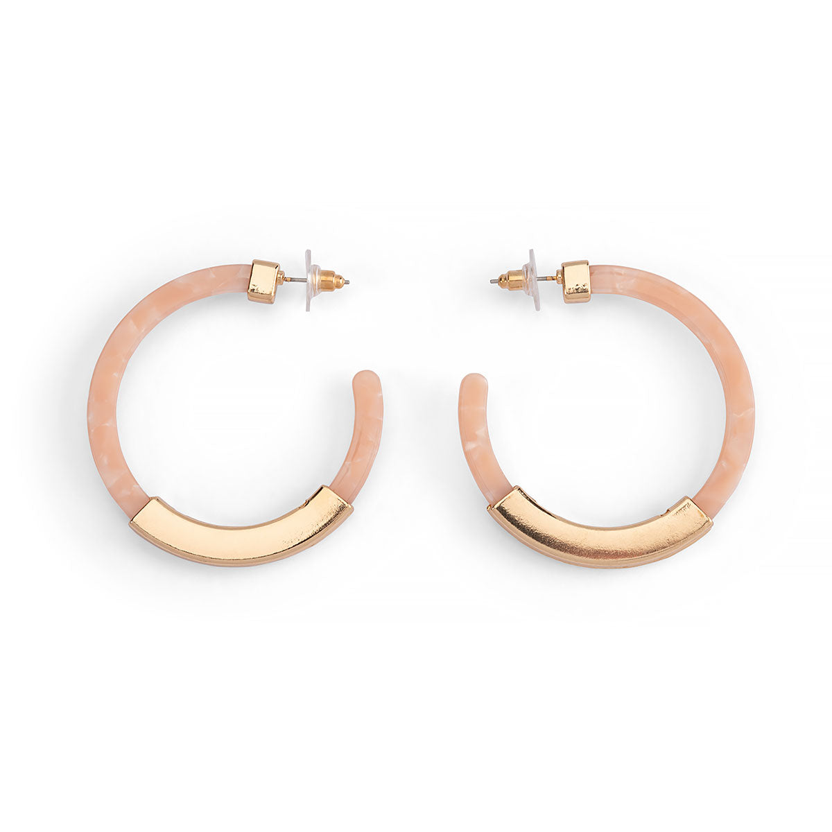 MOTHER OF PEARL HOOP EARRINGS