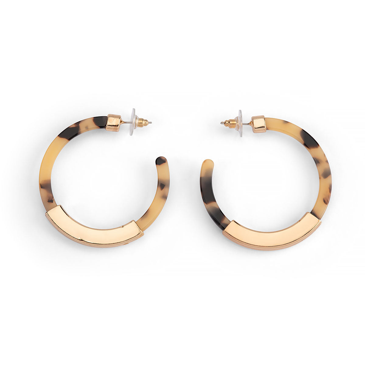 TORTOISE HOOP EARRINGS
