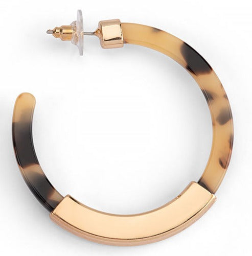 TORTOISE HOOP EARRINGS