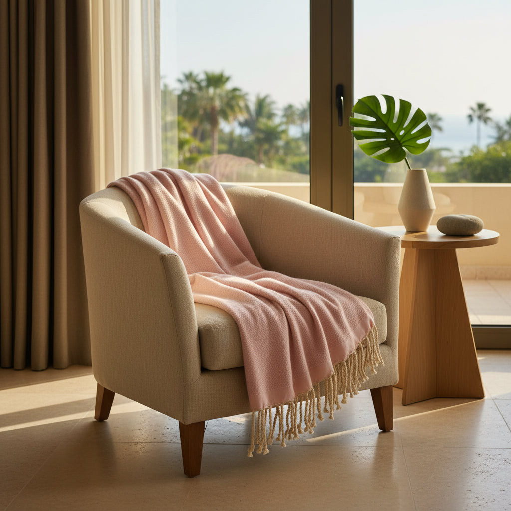 ROSE MIST LUXURY BEACH TOWEL