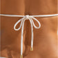 Ipanema Hoop Bikini Top in cream shimmer, back view