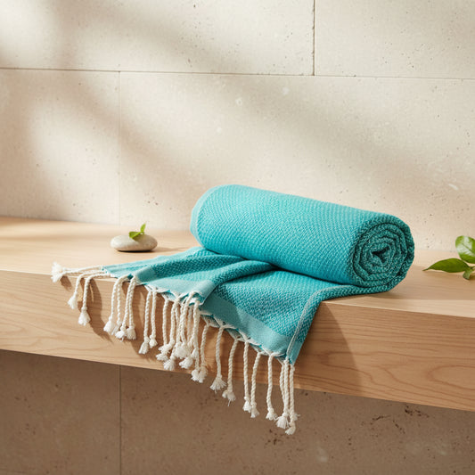 TURQUOISE LUXURY BEACH TOWEL