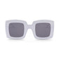 OVERSIZED SQUARE SUNGLASSES IN WHITE