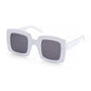 OVERSIZED SQUARE SUNGLASSES IN WHITE
