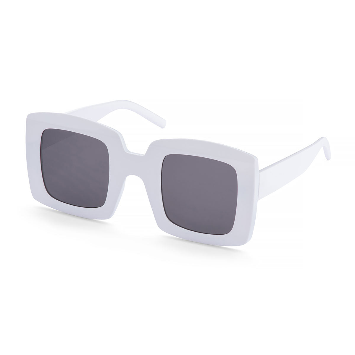 OVERSIZED SQUARE SUNGLASSES IN WHITE