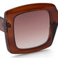 OVERSIZED SQUARE SUNGLASSES IN TORTOISE SHELL