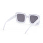 OVERSIZED SQUARE SUNGLASSES IN WHITE
