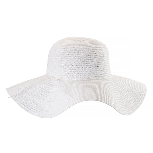 SOFT WIDE BRIM SUN HAT IN WHITE