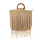 RESORT TASSEL TOTE IN KHAKI