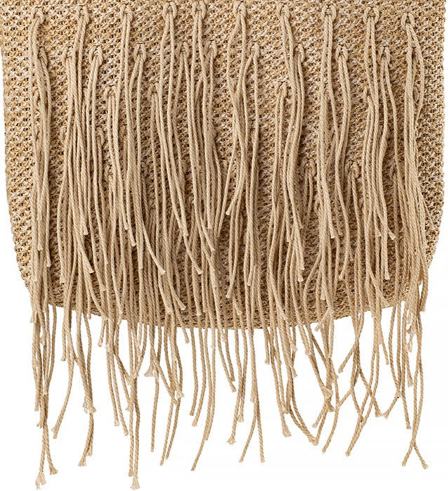 RESORT TASSEL TOTE IN KHAKI