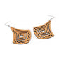 TEAR DROP WOODEN GEOMETRIC EARRINGS