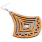 TEAR DROP WOODEN GEOMETRIC EARRINGS